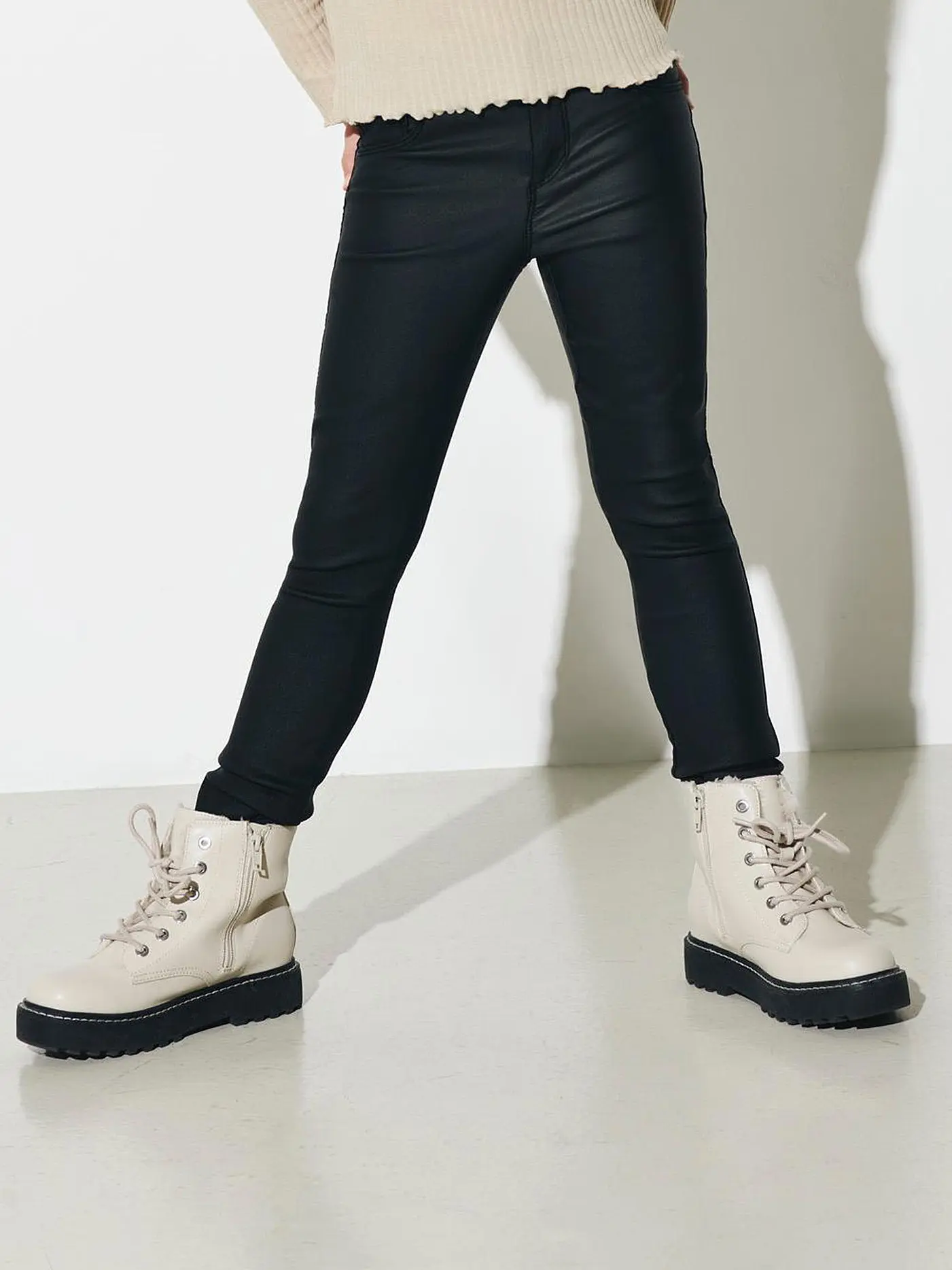 ONLY | Mädchen Jeans in Lederoptik Slim Fit KONROYAL | 
